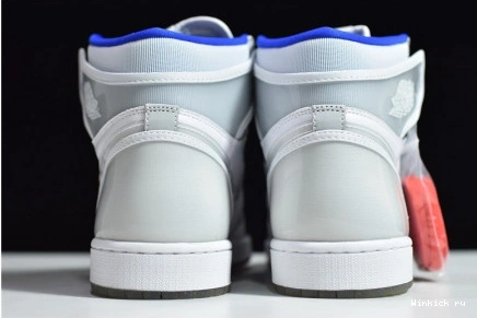 HIGH WHITE ZOOM BLUE RETRO - RACER 1 JORDAN 0727